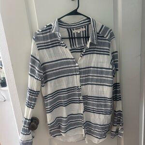 Striped Xirena Button-Up Shirt